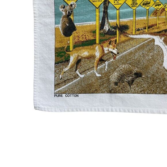 Citer Australia Road Signs Cotton Kitchen Tea Towel 28" X 17.75" Souvenir - Picture 6 of 11